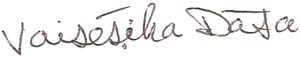 Signature of Vaisesika Dasa